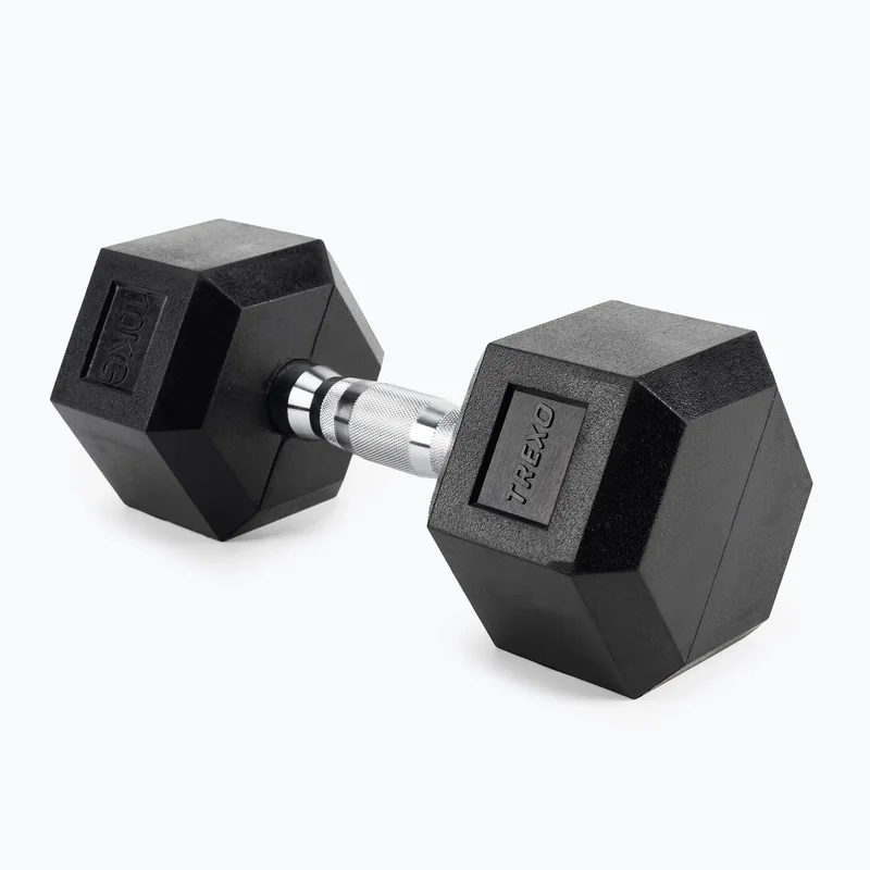 Гантель шестигранна XTREXO Hex 10 кг з гумовим покриттям
