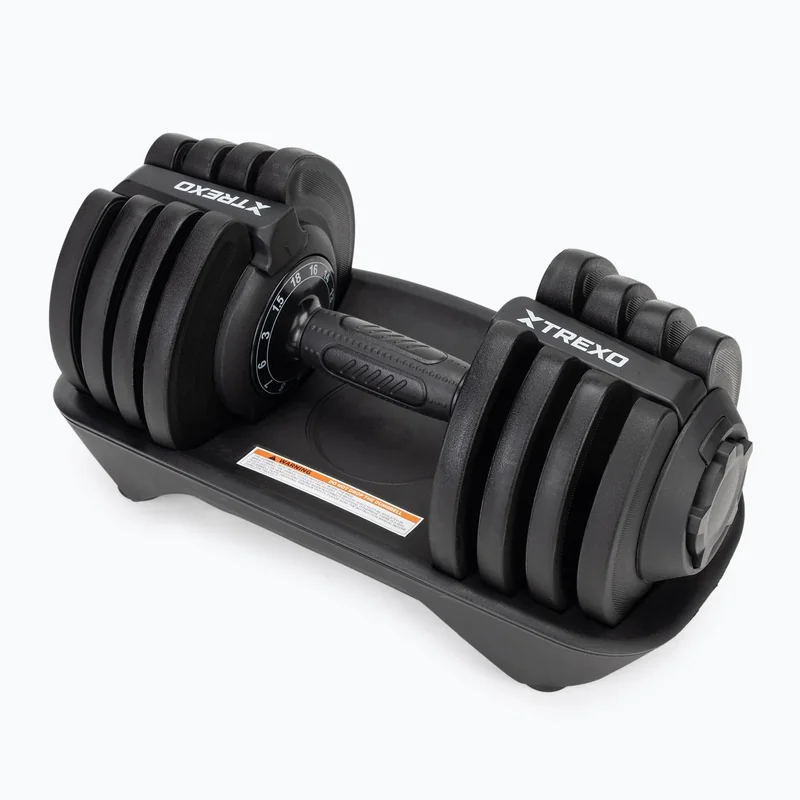 Регульована гантель XTREXO TXO-B4W003 18 кг чорна