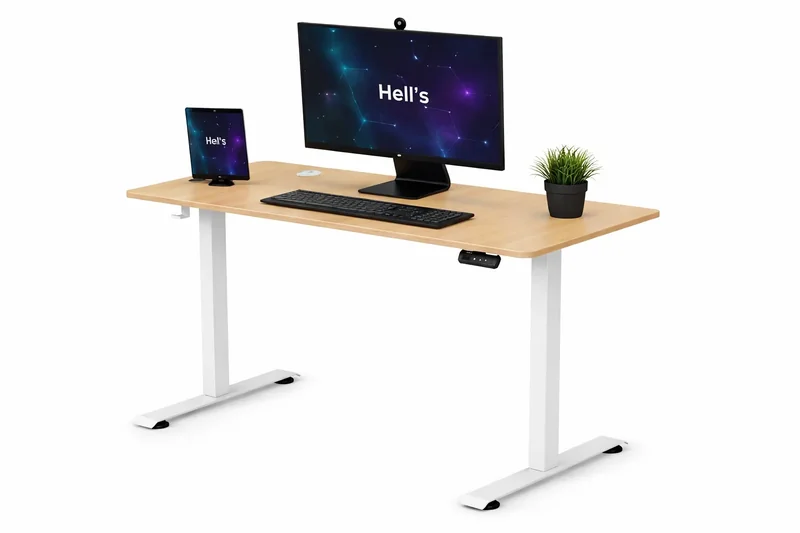 Стіл Hell's Chair Natur Wood White електричний 120x60 см