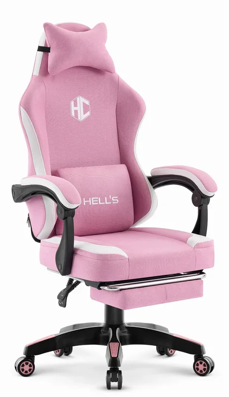 Геймерське крісло Hell's HC-1016 Pink з ергономічним дизайном