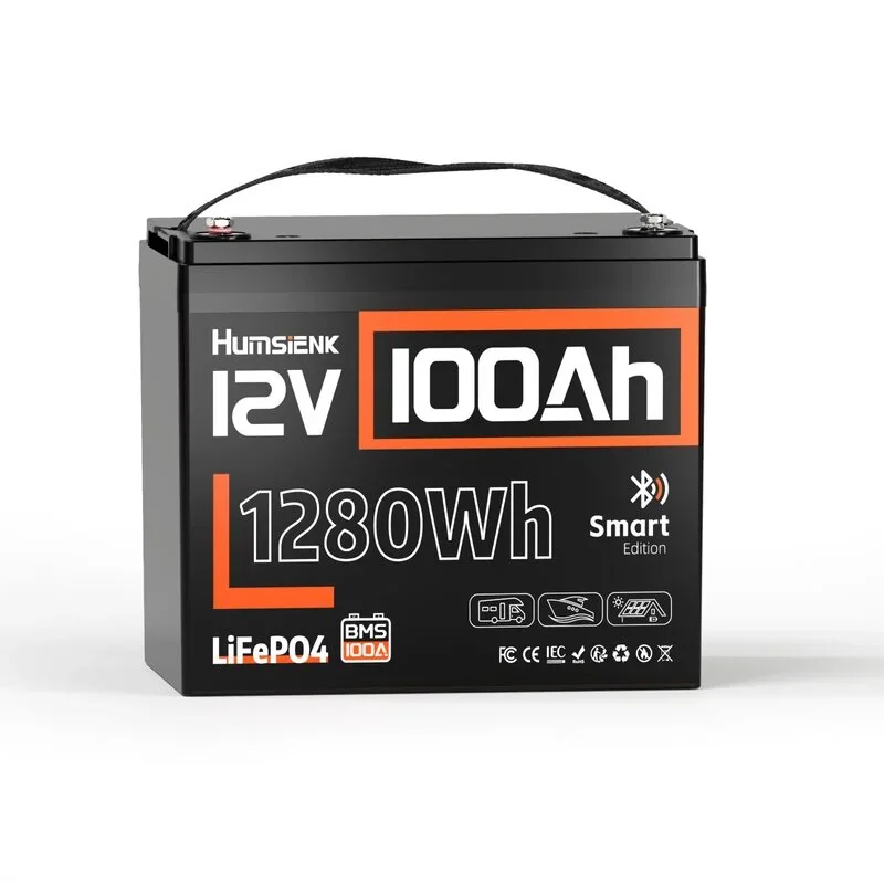 Акумулятор Humsienk 12V 100Ah LiFePO4 Bluetooth більше 6000 циклів