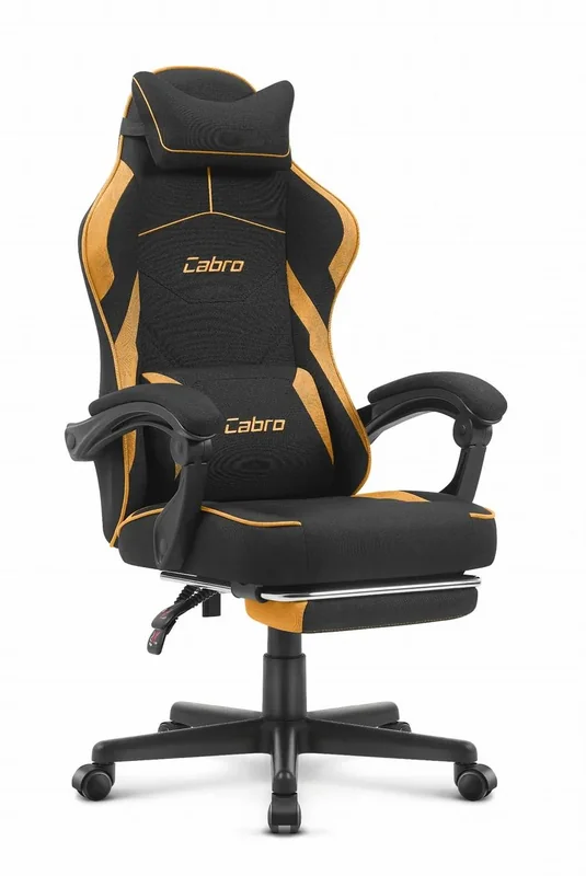 Ігрове крісло CABRO C502 FABRIC тканинне, помаранчеве