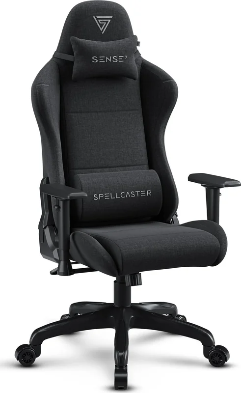 Тканинне крісло SENSE7 Spellcaster FUKU чорне, кут 90–160°