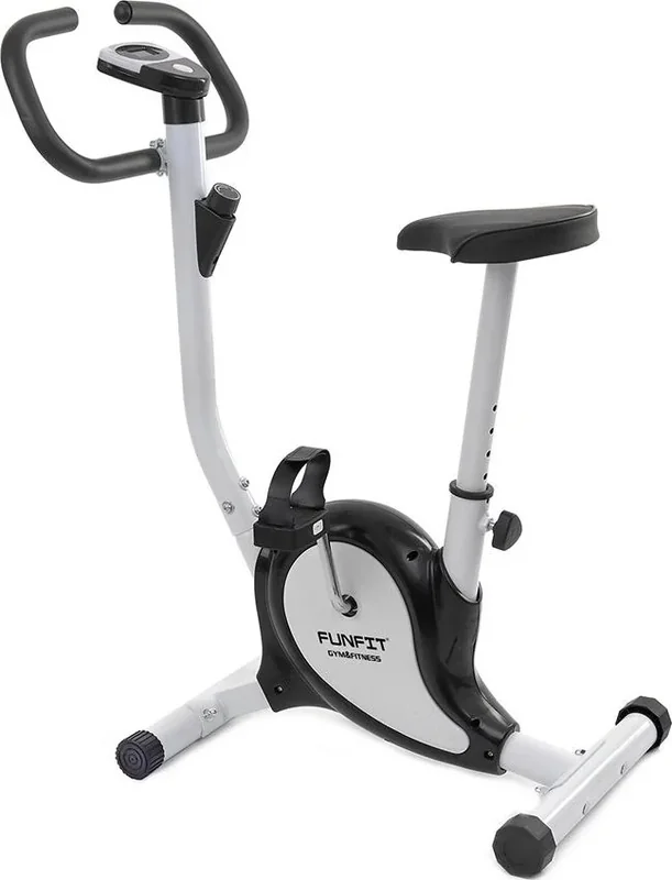 Велотренажер механічний FunFit F01 білий, маховик, дисплей