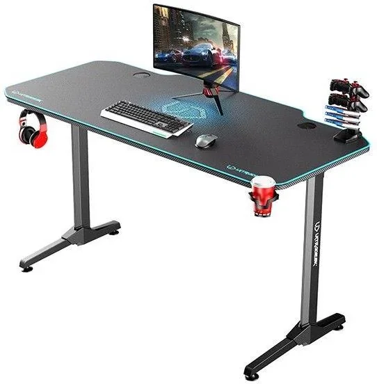 Ігровий комп’ютерний стіл ULTRADESK FRAG Blue 140×66 см