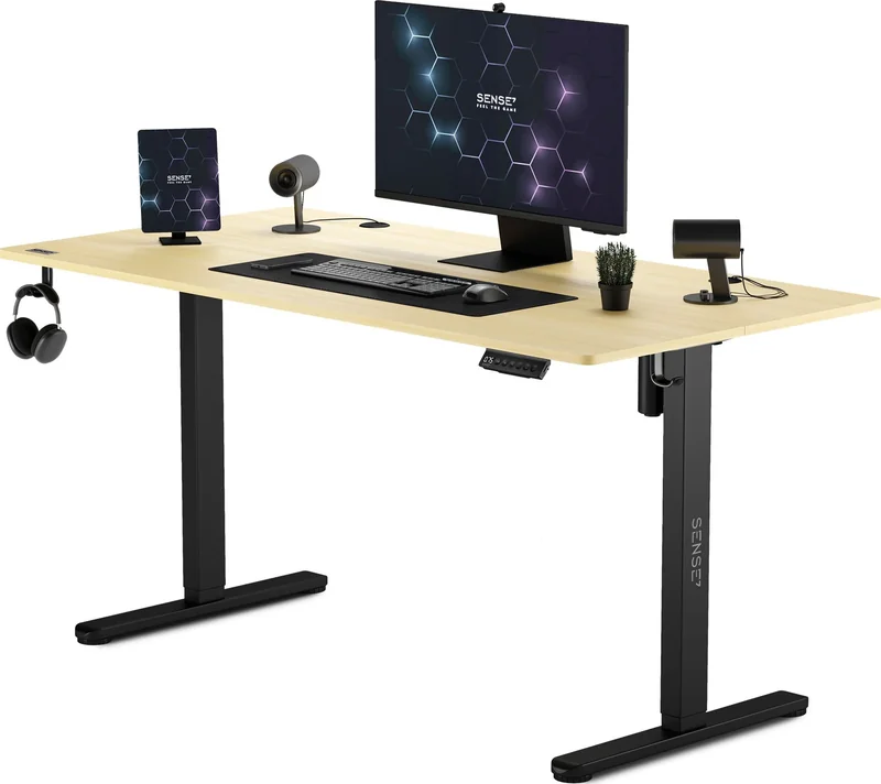 Геймерський стіл SENSE7 Nojo Pine 140×70 см з регулюванням