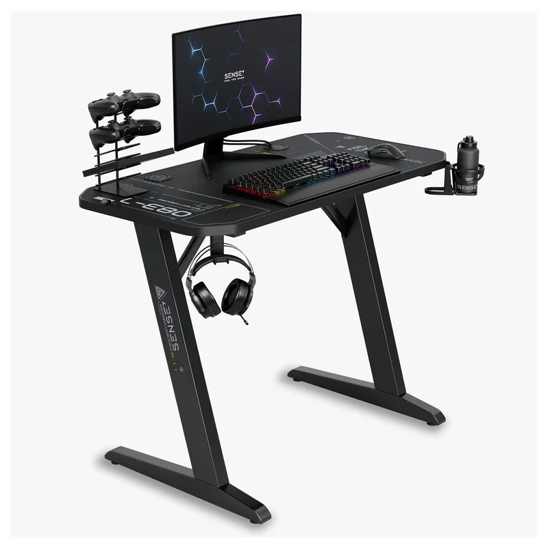 Ігровий стіл SENSE7 Nomad Cybernetic 120×60 см, чорний