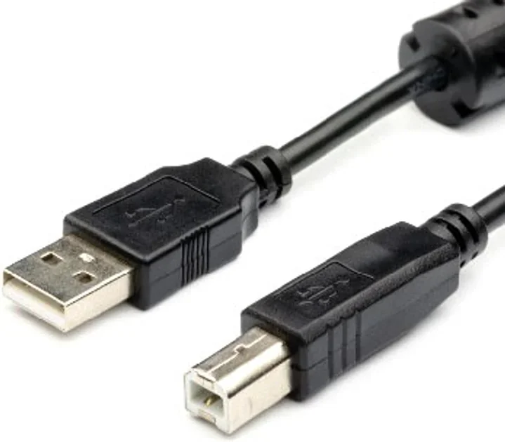 Кабель для принтера Atcom USB 2.0 AM/BM 1,5 м чорний
