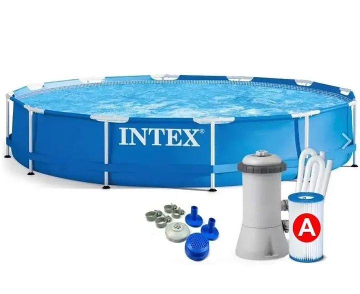 Каркасний басейн Intex Metal Frame Pool 366x76 см з фільтр-насосом