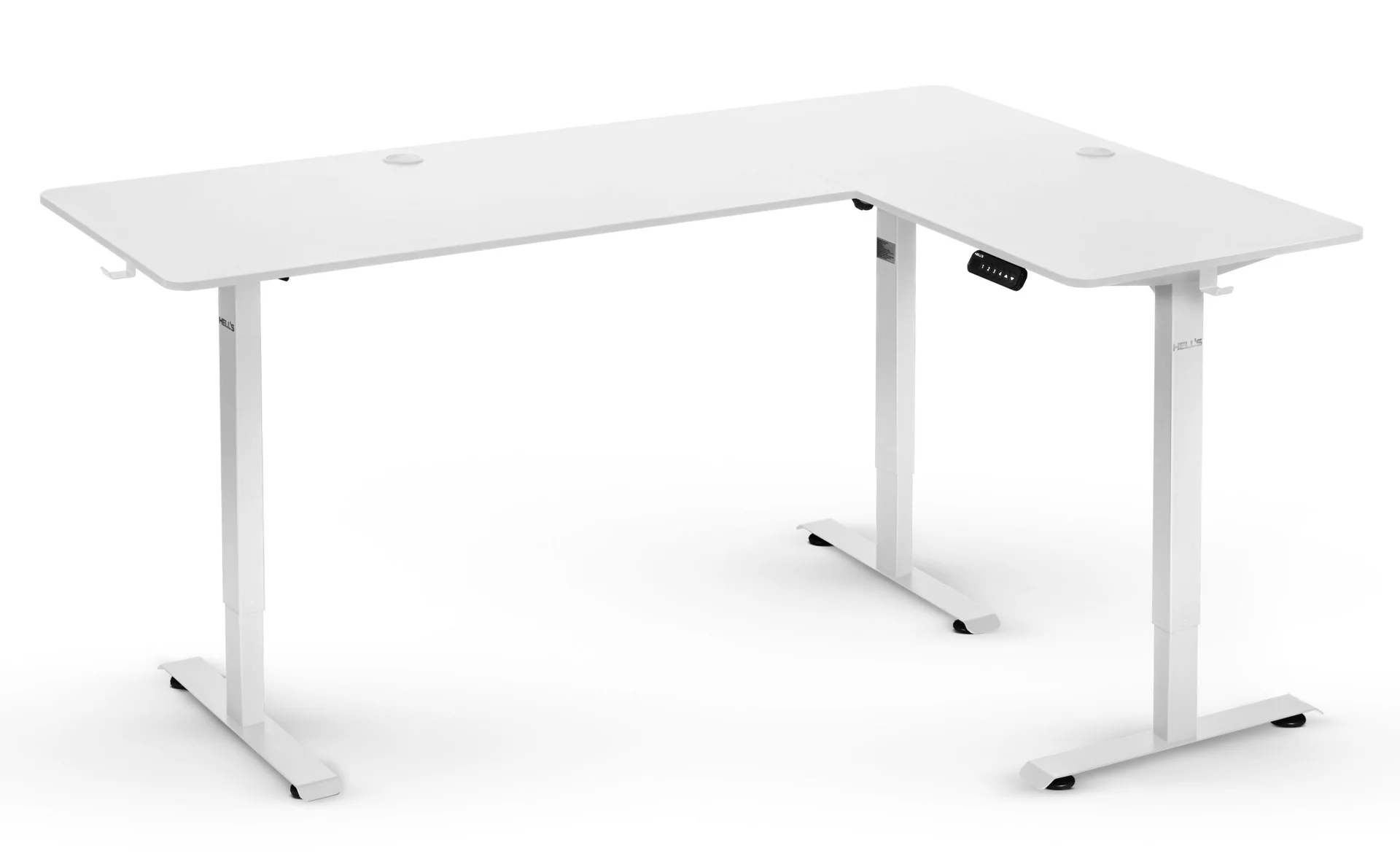 Кутовий електричний стіл Hell's Chair White 180x120 см