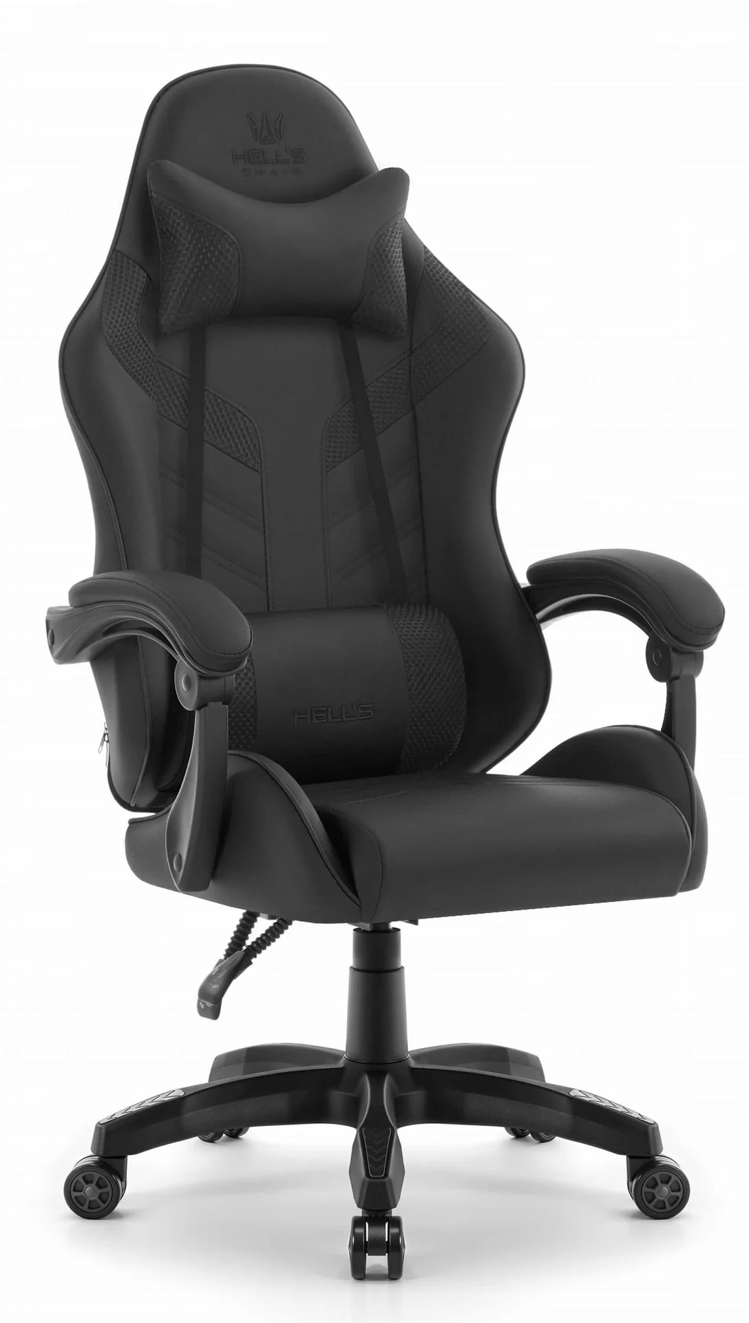 Геймерське крісло Hell's Chair HC-1007 Black, тканина, 150 кг