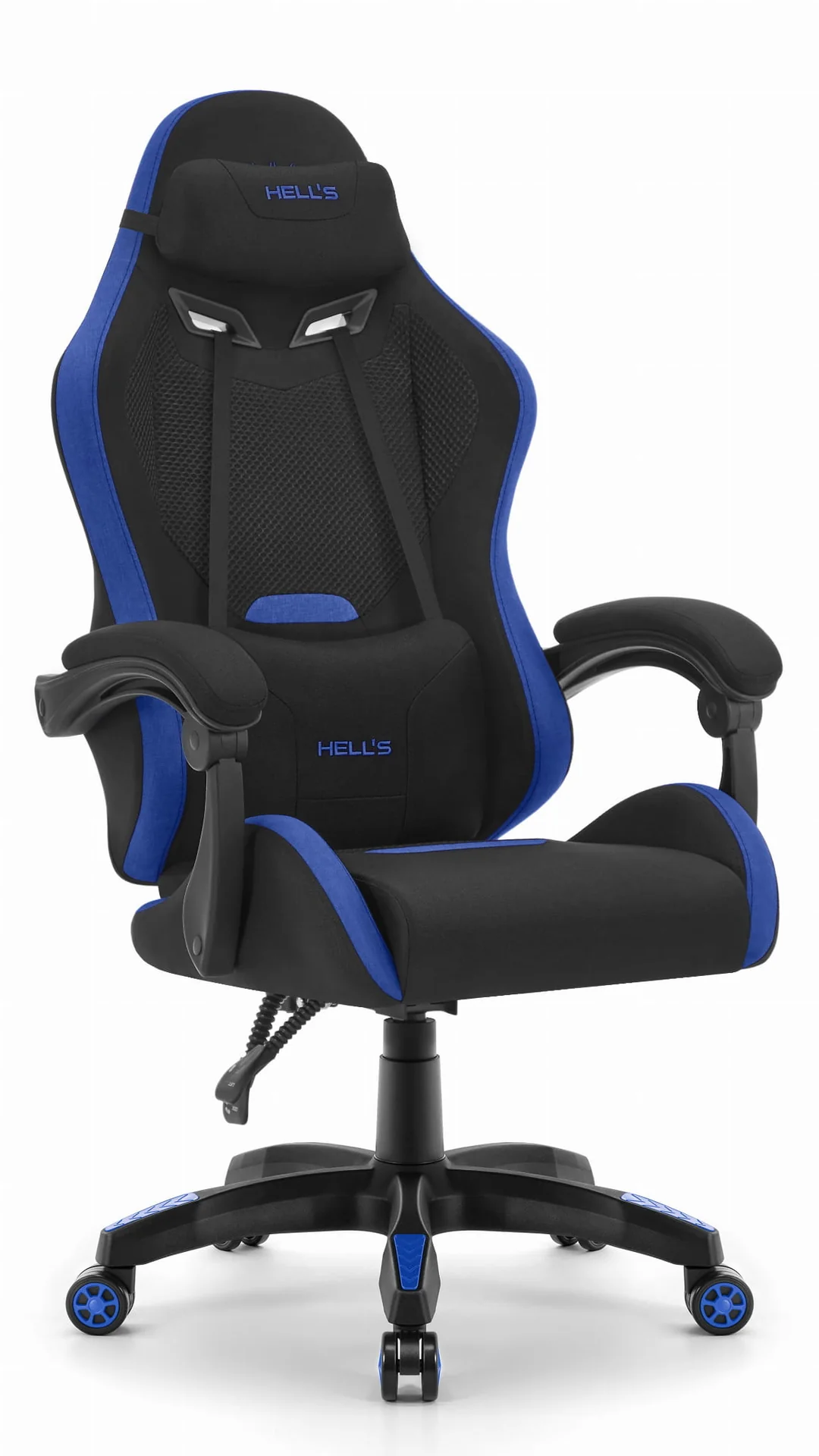 Геймерське крісло Hell's Chair HC-1012 Black Blue тканинне