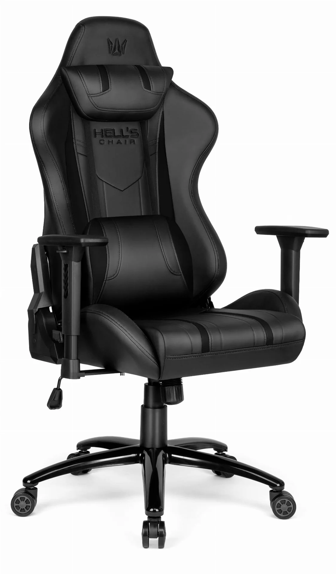 Геймерське крісло Hell's Chair HC-1013 Black, екошкіра/замша