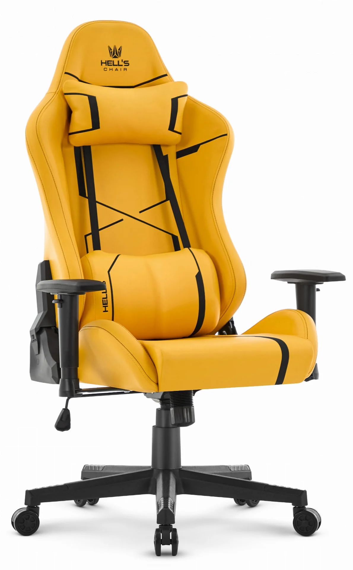 Геймерське крісло Hell's Chair HC-2001 Yellow з 2D підлокітниками