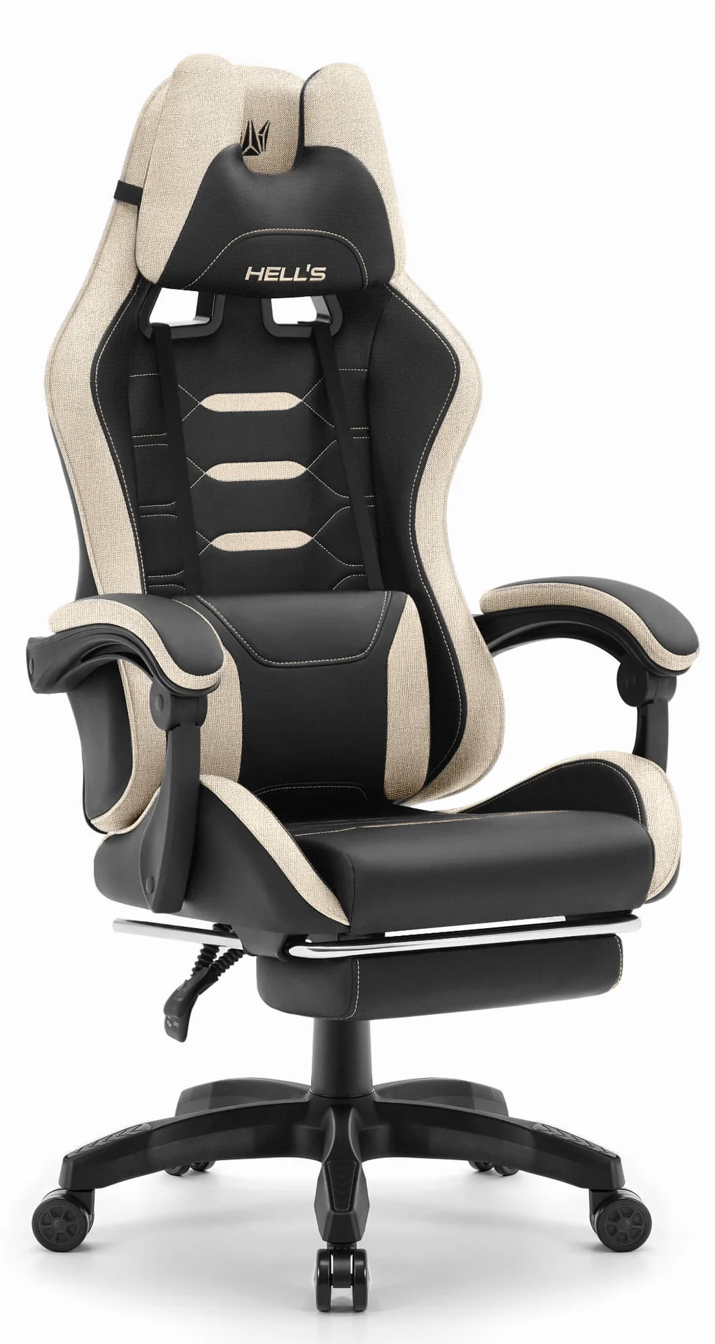 Геймерське крісло Hell's Chair HC-1039 2.0 Black Beige