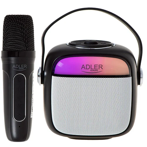 Караоке-колонка Adler AD 1199 black з мікрофоном, Bluetooth 5.1