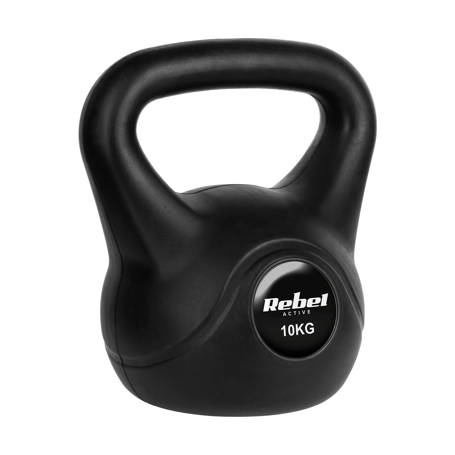 Гіря бітумінозна Rebel Active 10 кг з ергономічною ручкою для силових тренувань