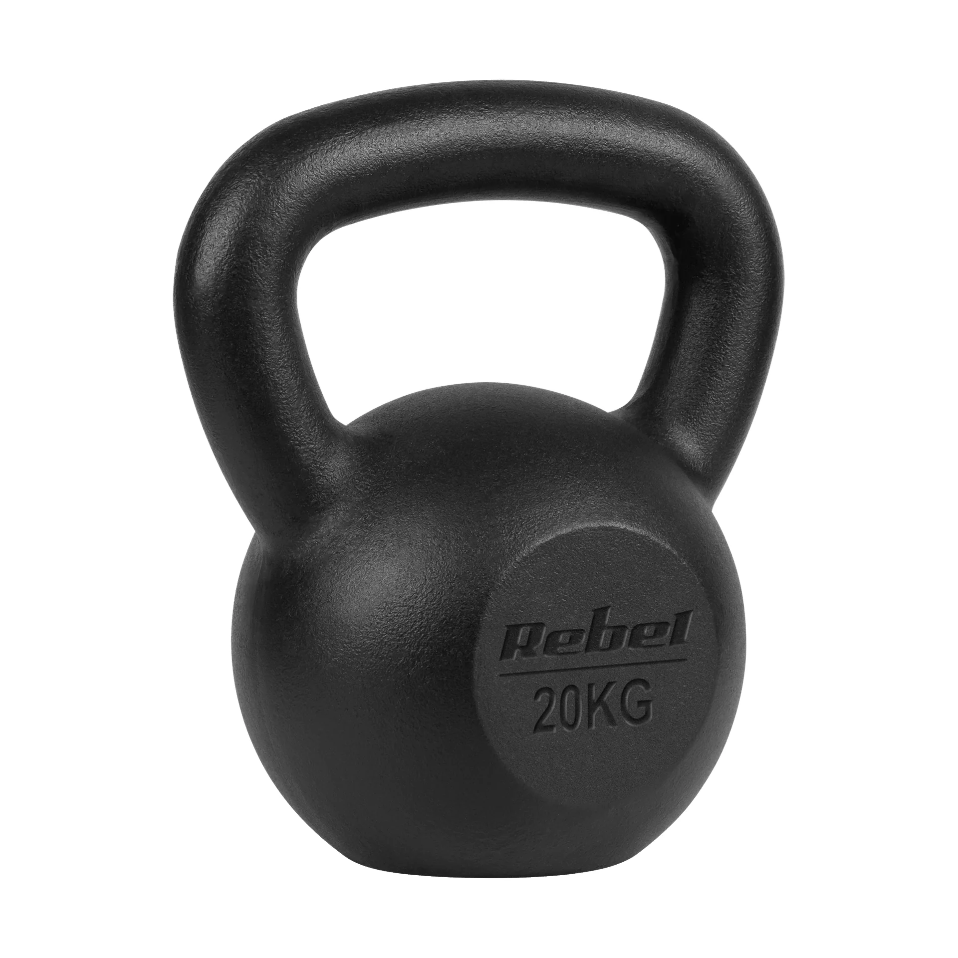 Чавунна гиря Rebel Active 20 кг з ергономічною ручкою та плоским дном