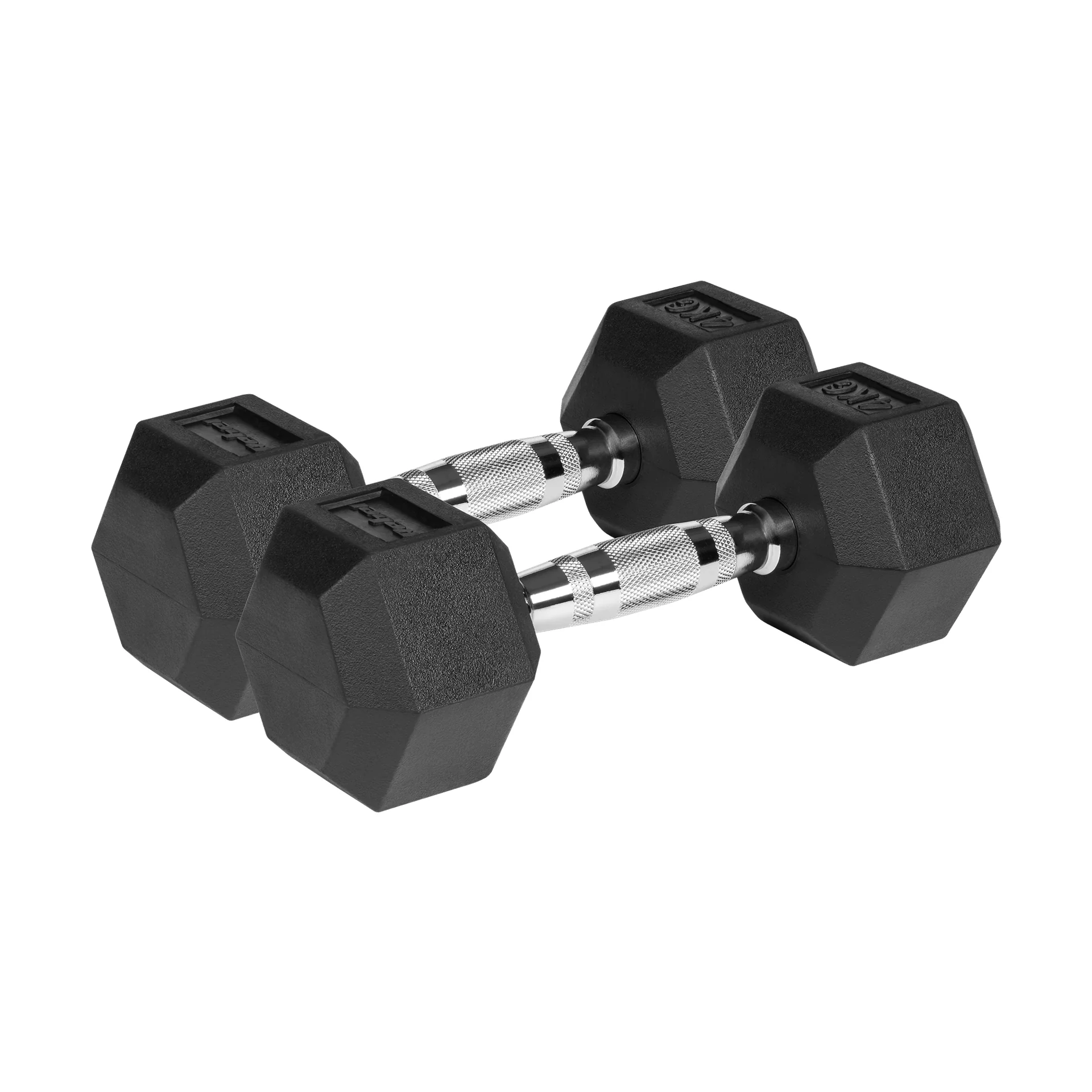 Гумовані чавунні гантелі HEX Rebel Active 2x4 кг для силових тренувань