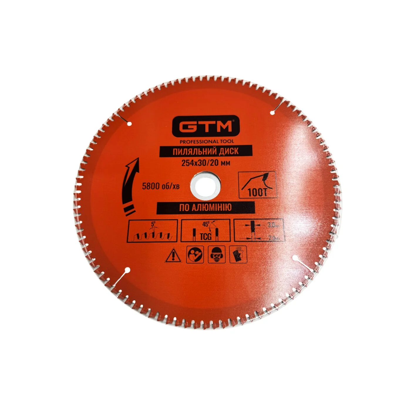 Диск пиляльний GTM SBA-254100 254 мм 30 мм 100 зубів