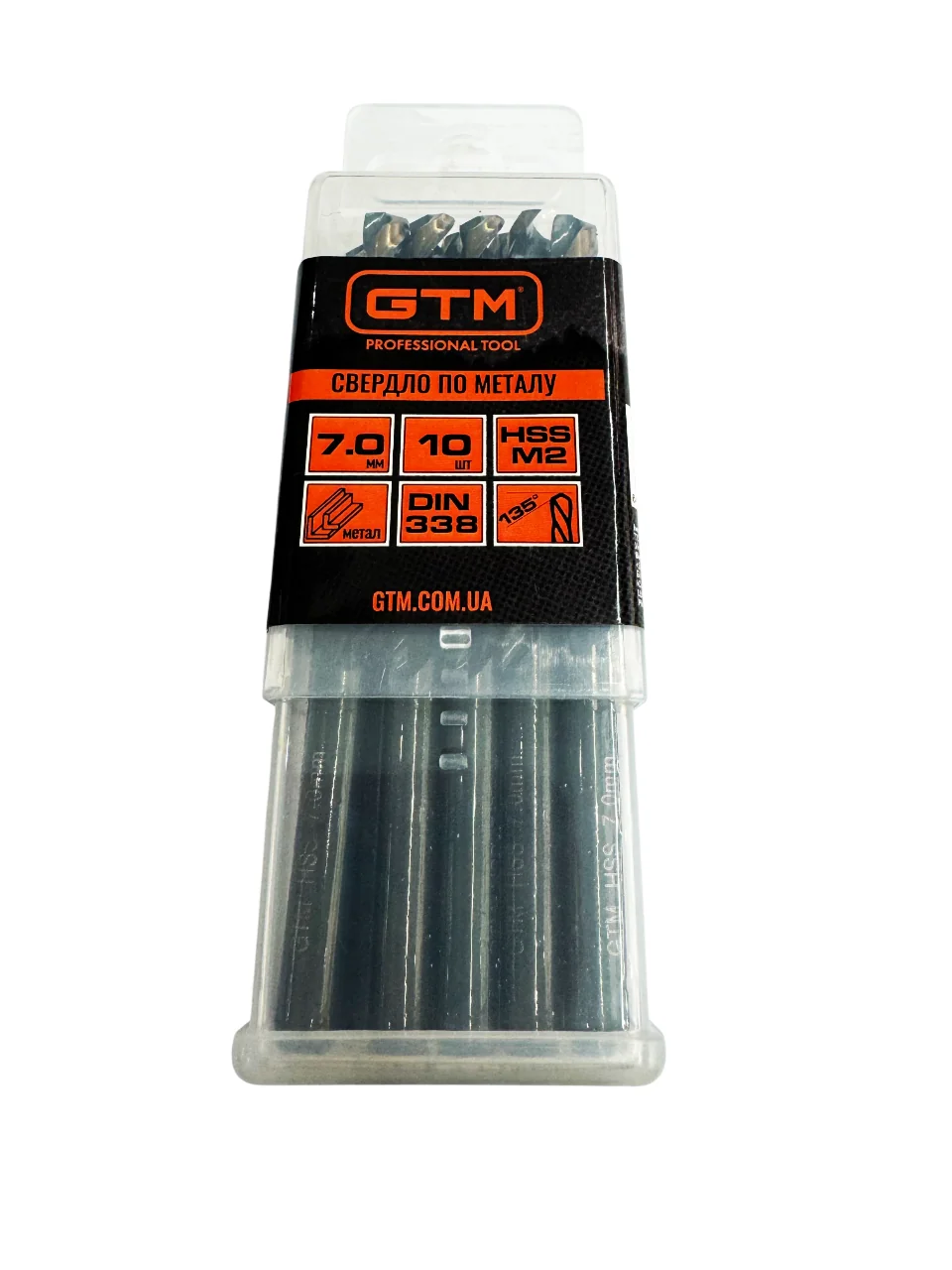Свердло GTM HSS M2 7,0 мм з покриттям TiN, 10 шт