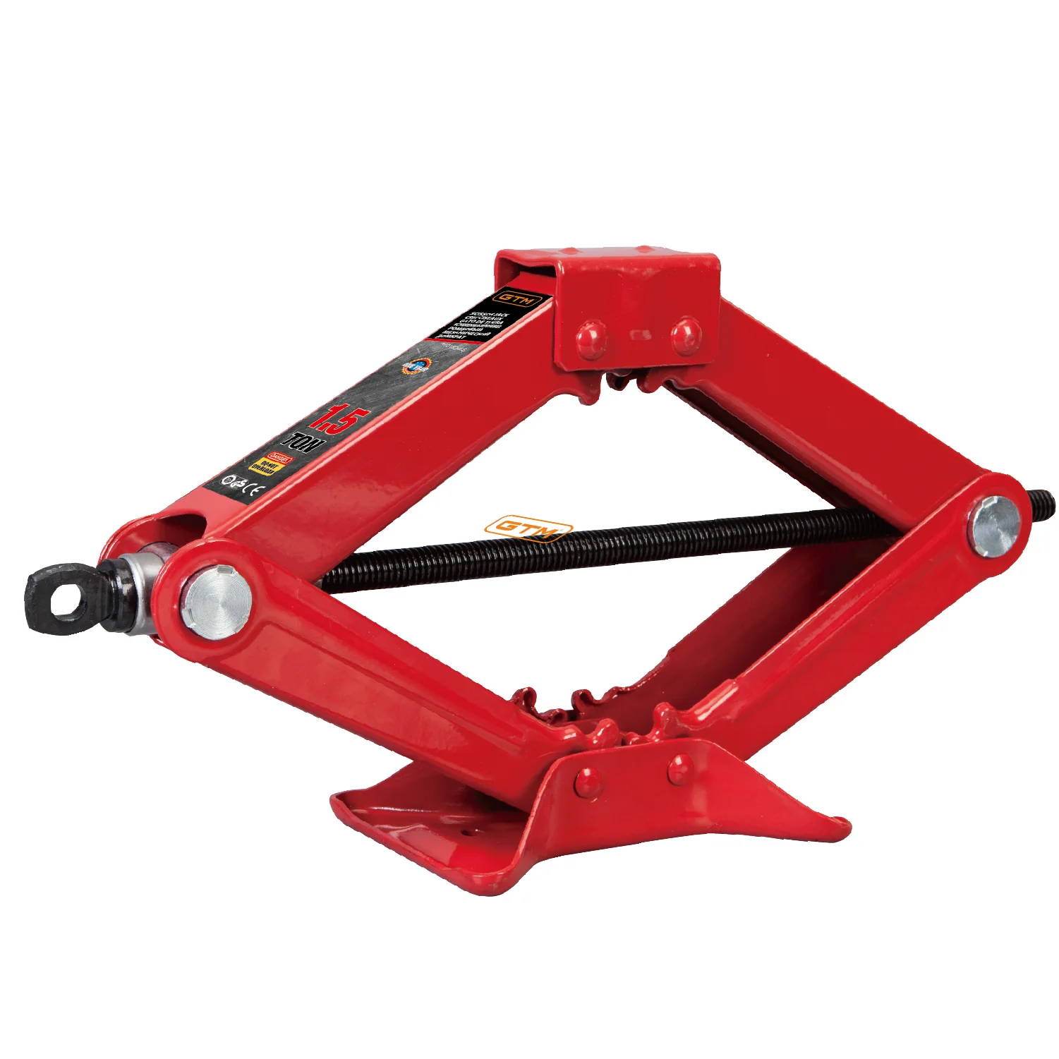 Домкрат гвинтовий GTM T10152-GS+S05+H07 ромб 1.5 т