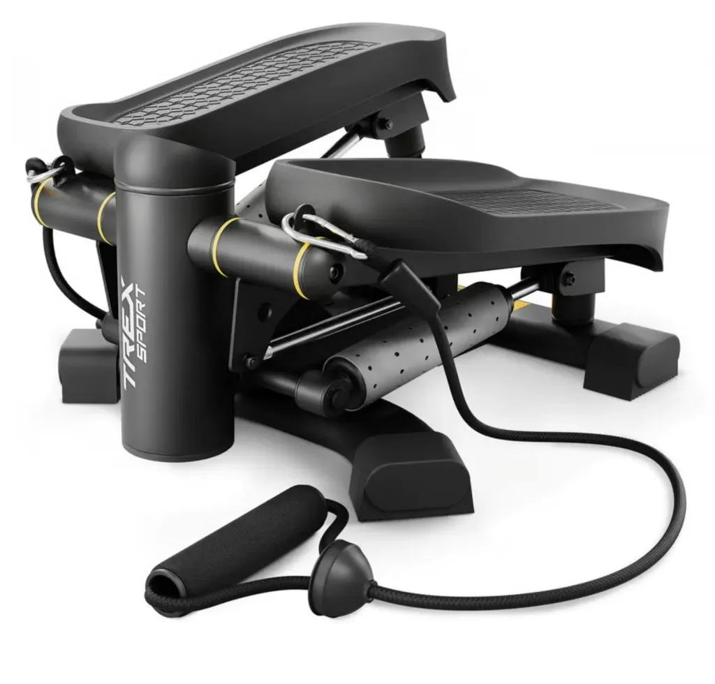 Степпер Trex-Sport TX-070SP Twiz чорний 2-в-1 з еспандерами