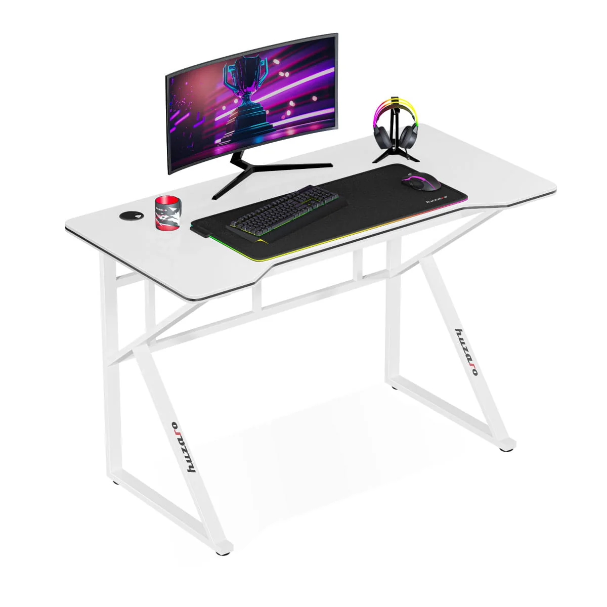 Ігровий стіл Huzaro Hero 1.6 White 120 см, МДФ 15 мм