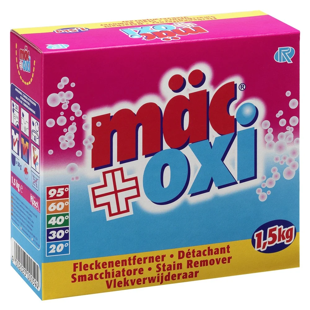 Кисневий плямовивідник Mäc Oxi 1,5 кг порошок для тканин
