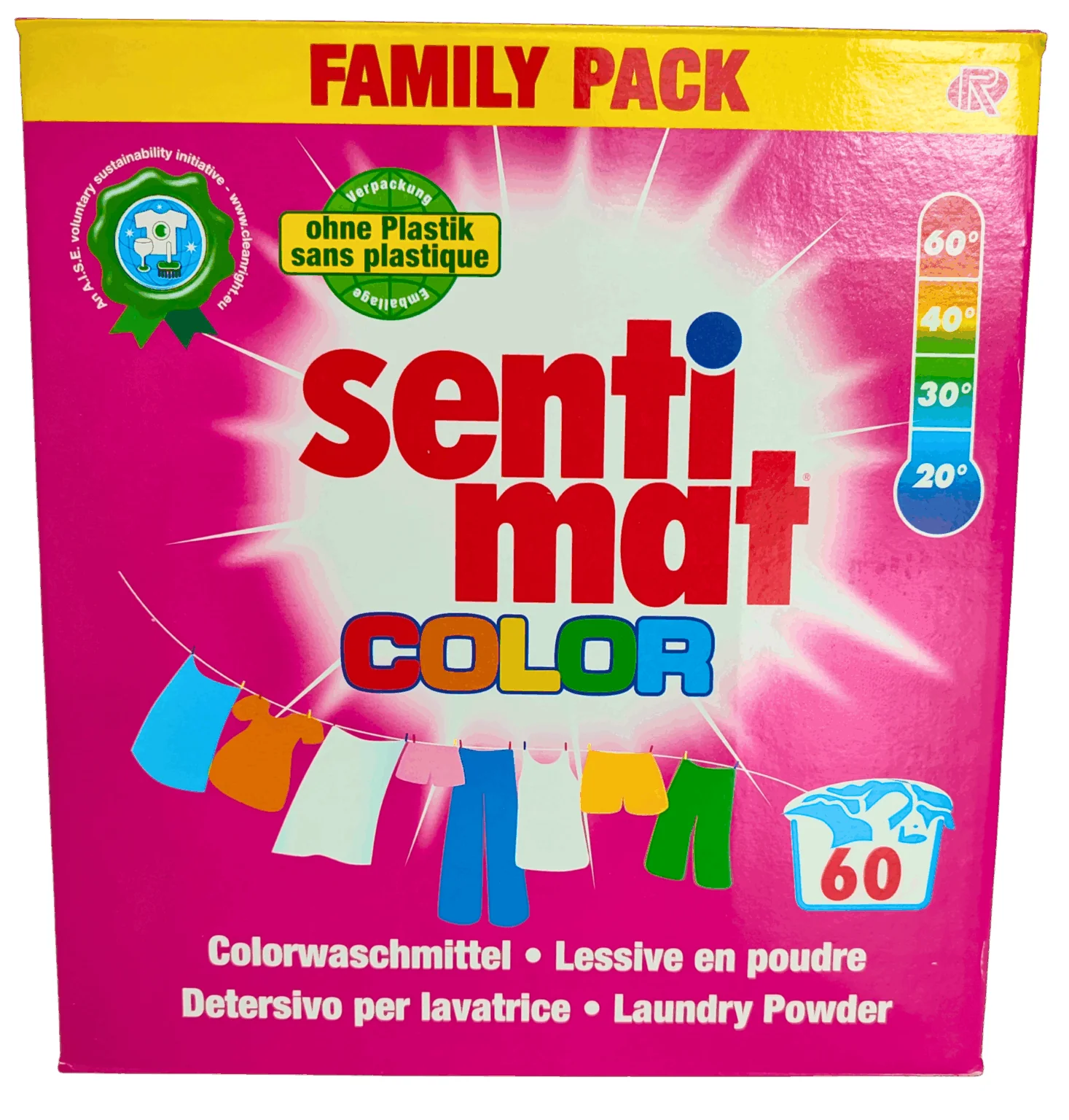 Пральний порошок для прання Sentimat Color 3.3кг. 60 прань (Арт. 11380)