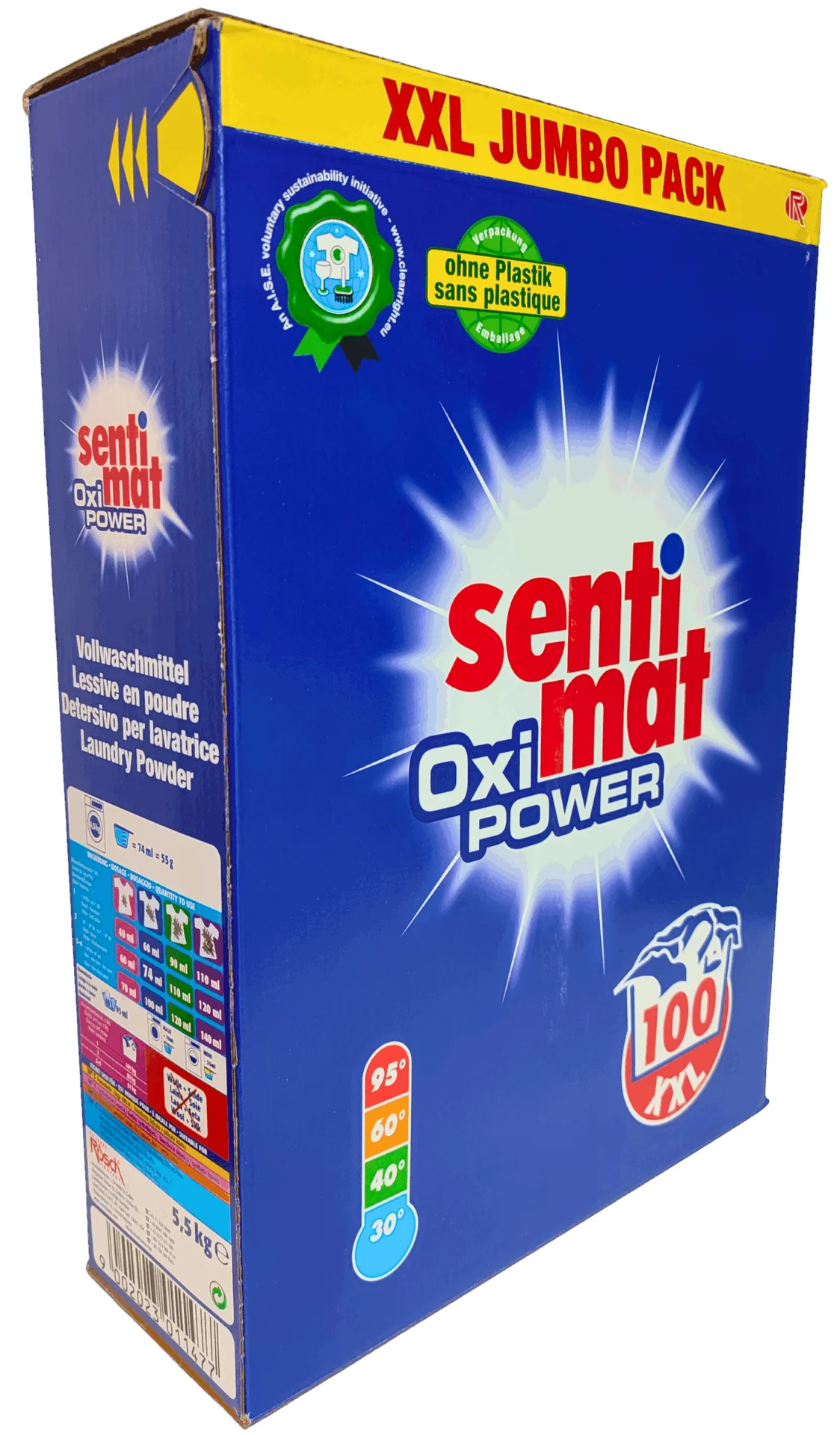Пральний порошок Sentimat Oxi Power 5.5 кг, до 100 прань