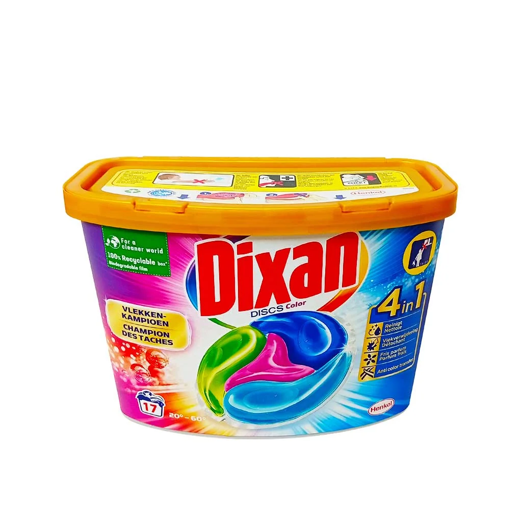 Капсули для прання Dixan Discs Color 4in1, 17 шт