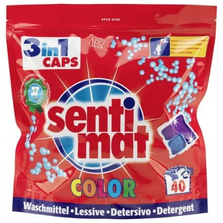 Капсули для прання Sentimat Color 40 шт для кольорових тканин