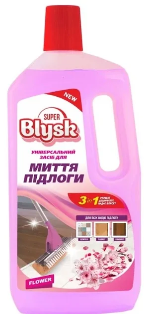 Універсальний засіб для миття підлоги EDEM Super Blysk Квітковий 1,5 л
