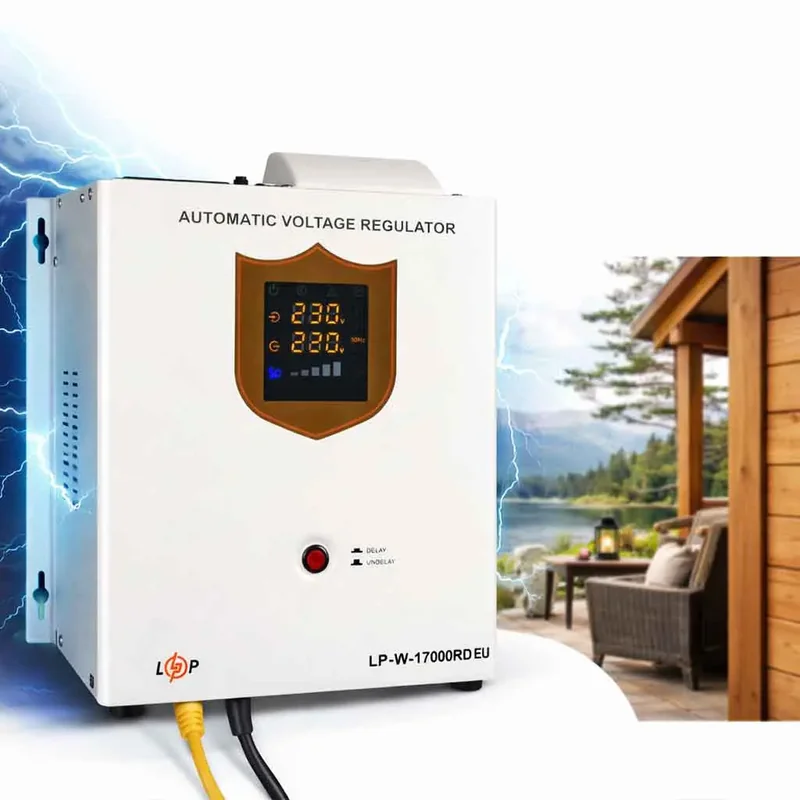 Стабілізатор напруги LogicPower LP-W-17000RD EU 10200Вт, 7 ступенів