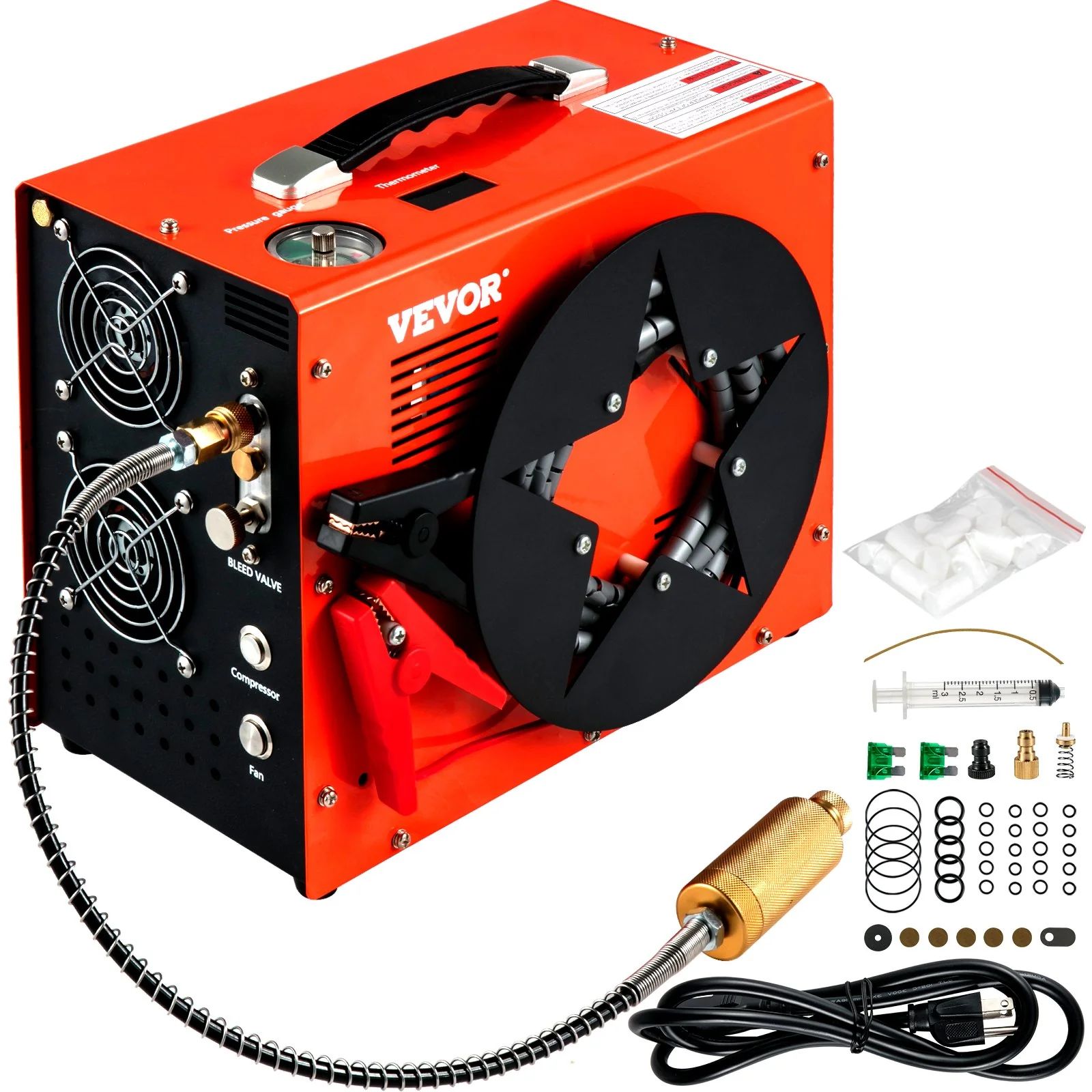 Компресор VEVOR PCP 12V/110V/220V, 4500 PSI, 350 Вт