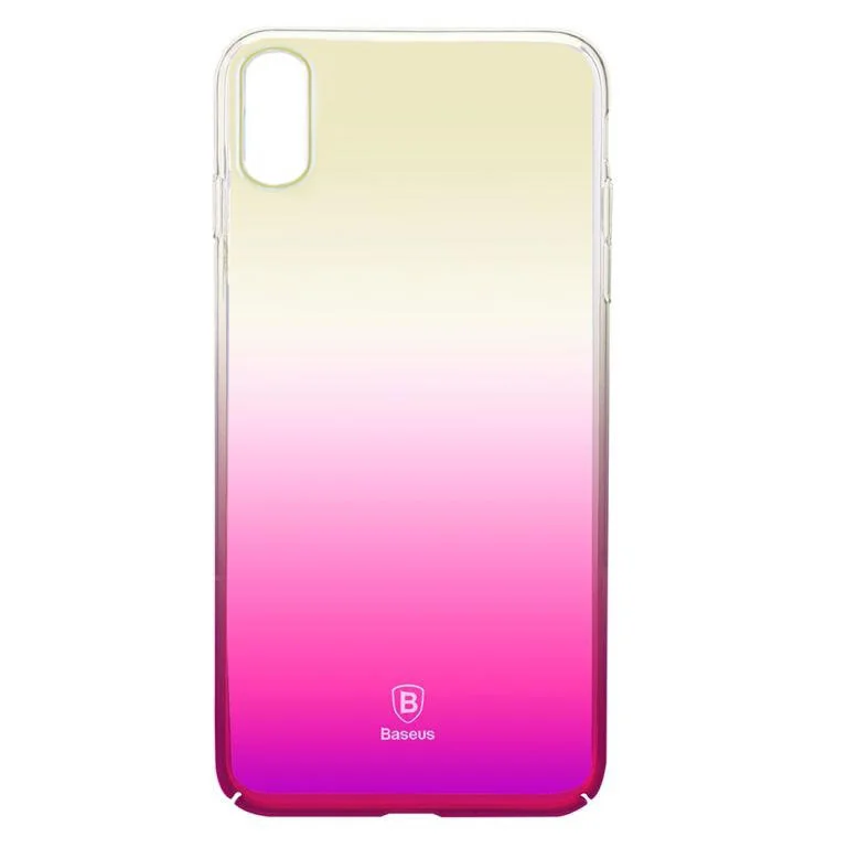 Чохол Baseus Glaze для iPhone X/Xs, прозорий, pink