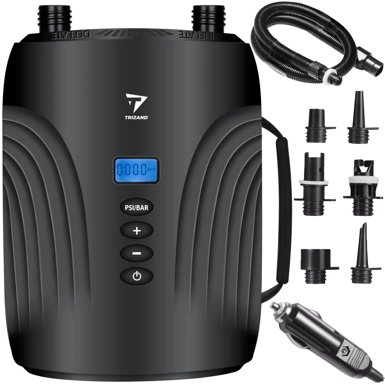 Електрична помпа Trizand 25262 12V для накачування SUP з LCD-дисплеєм 20 PSI