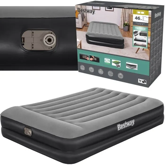 Надувний двоспальний матрац BESTWAY 67403 203x152x46 см з електропомпою
