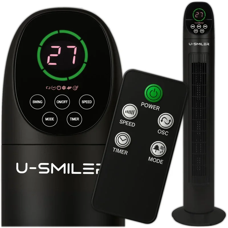 Колонний вентилятор U-SMILER KMDW100 з пультом і таймером