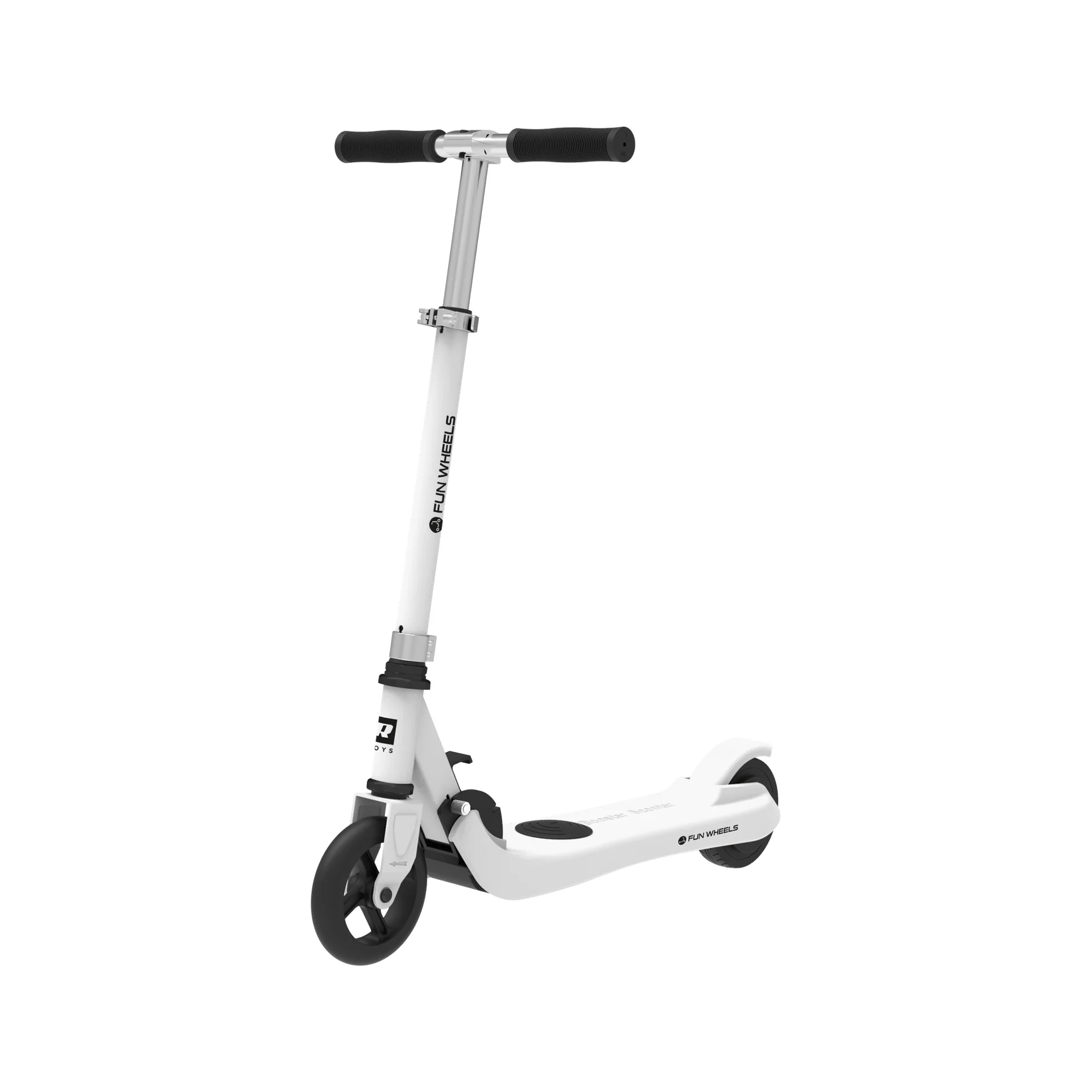 Дитячий електросамокат Rebel Fun Wheels 100 Вт білий