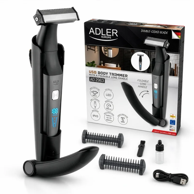 Тример для тіла Adler AD 2963 USB з LED-дисплеєм