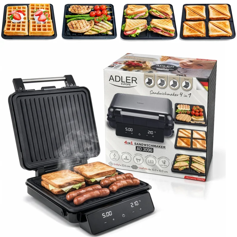 Мультипекар Adler AD 3096 4-в-1 з сенсорним дисплеєм