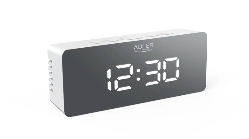 Годинник-будильник Adler AD 1189 White з термометром