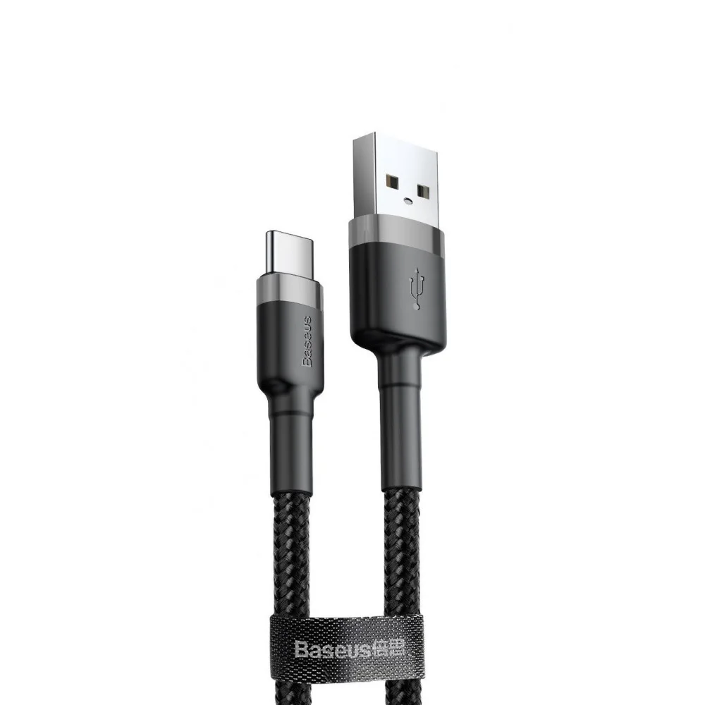 Кабель Baseus Cafule USB Type-C 3A 1 м чорний
