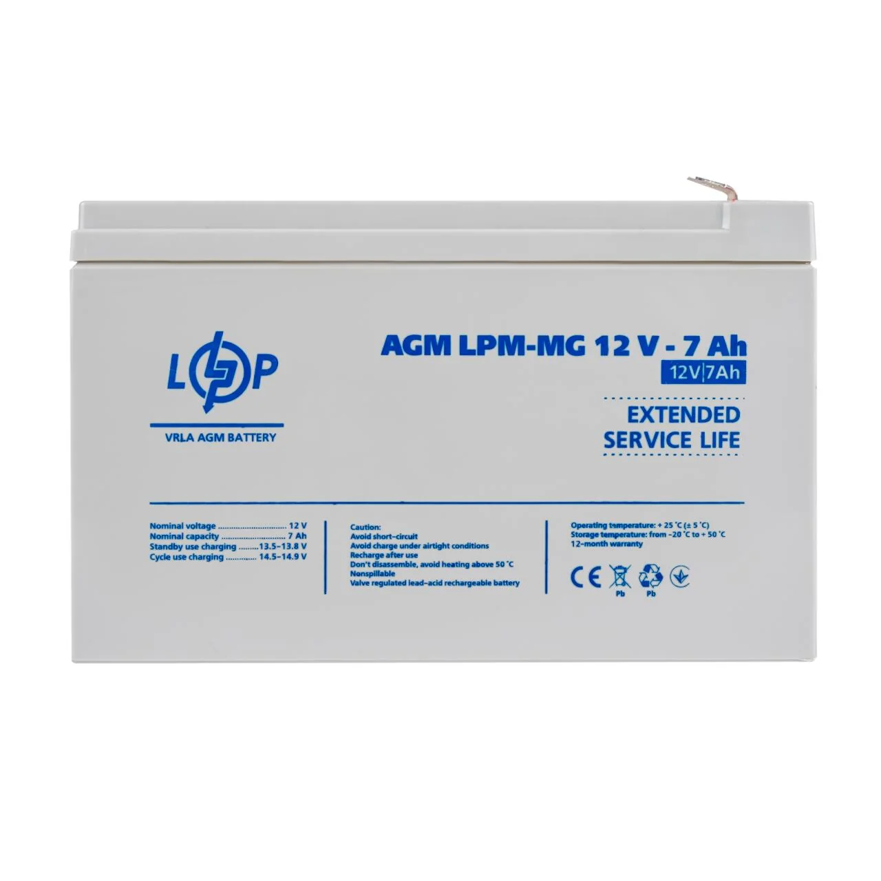 Акумулятор LogicPower LPM-MG 12V 7Ah AGM мультигелевий