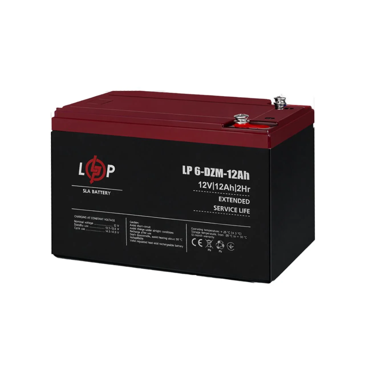 Тяговий акумулятор LogicPower LP 6-DZM-12 Ah AGM, M5