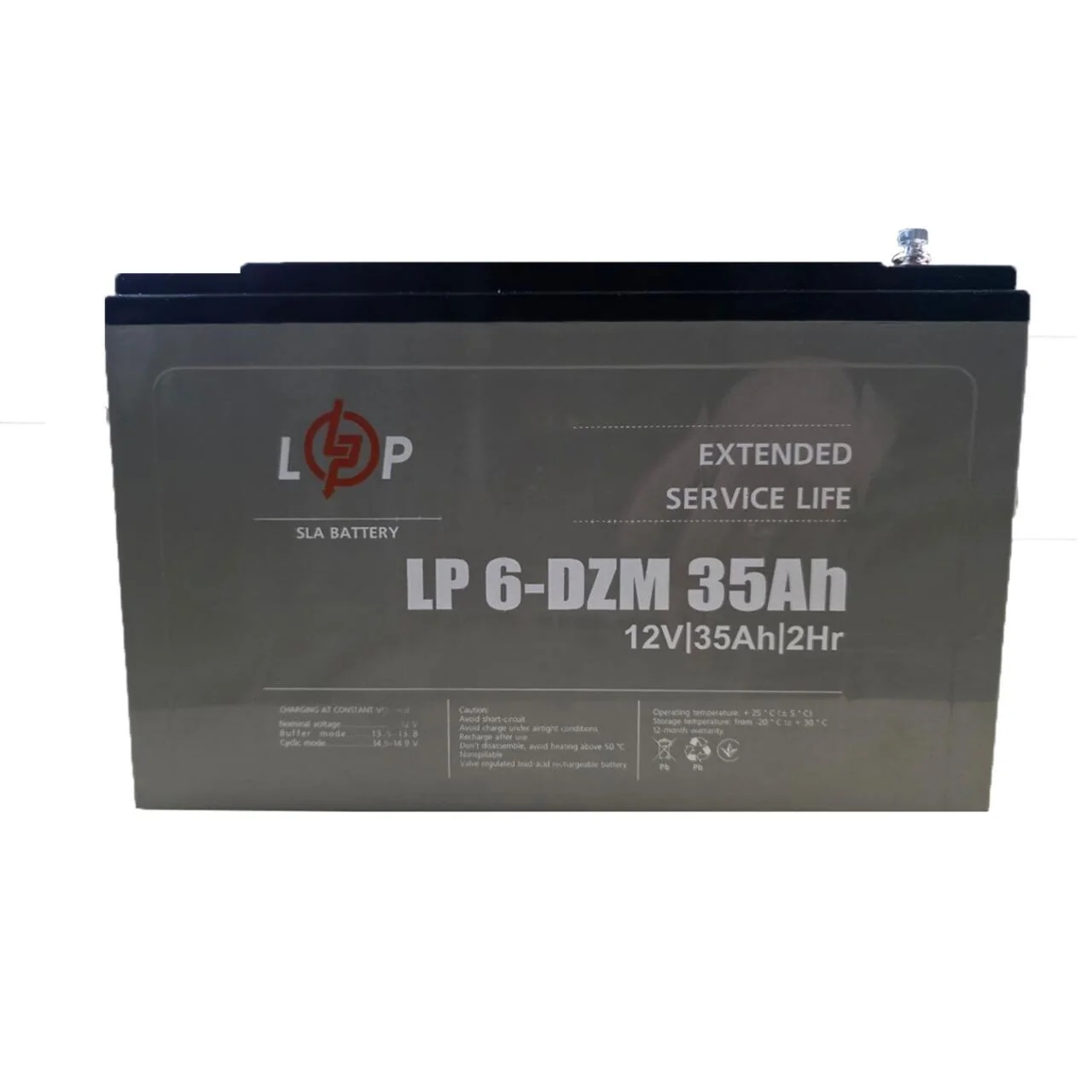 Тяговий AGM акумулятор LogicPower LP 6-DZM-35 Ah 12 В