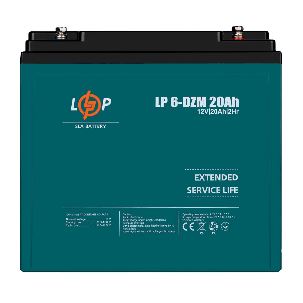 Тяговий AGM акумулятор LogicPower LP 6-DZM-20 Ah 12V