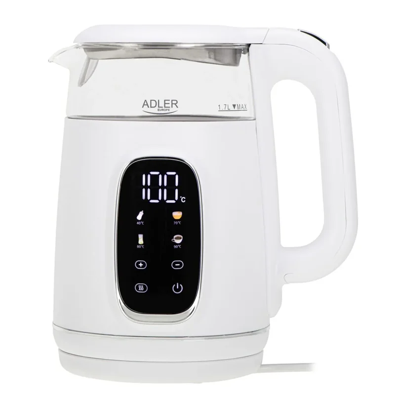 Електричний чайник Adler AD 1305 1,7 л LED white silver